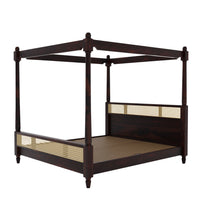 Wooden King Size Poster Bed without Storage for Bedroom