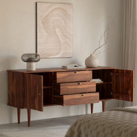 Sheesham Wood Sideboard Buffet with 3 Drawers
