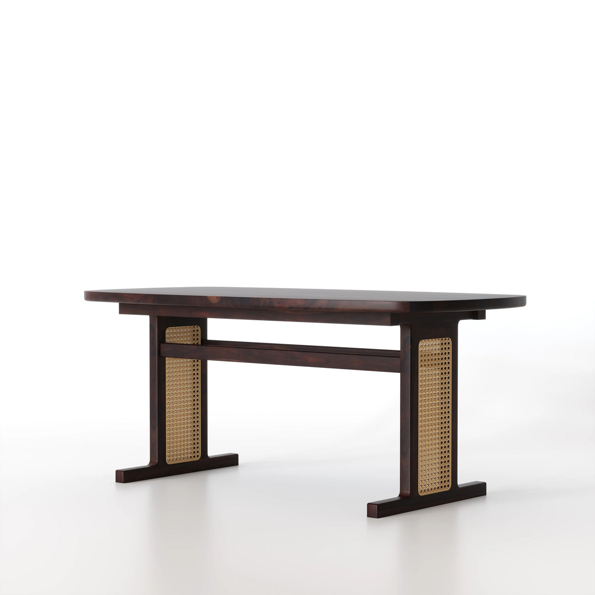 Wooden Dining Table 6 Seater in Walnut Finish