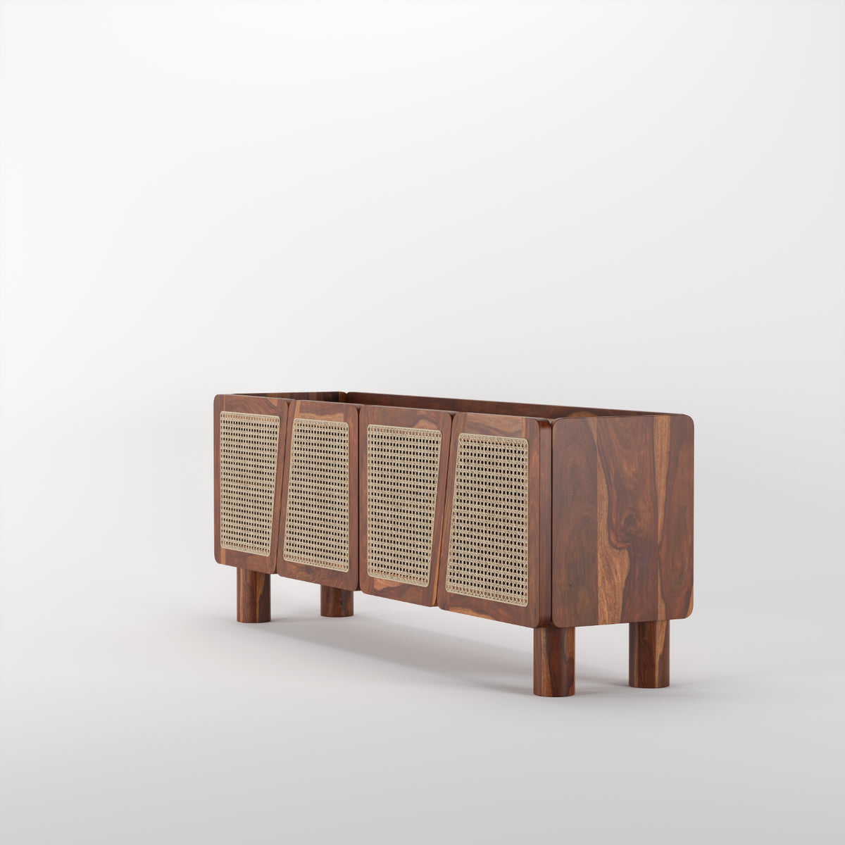 Wooden Rattan Sideboard Cabinet for Storage
