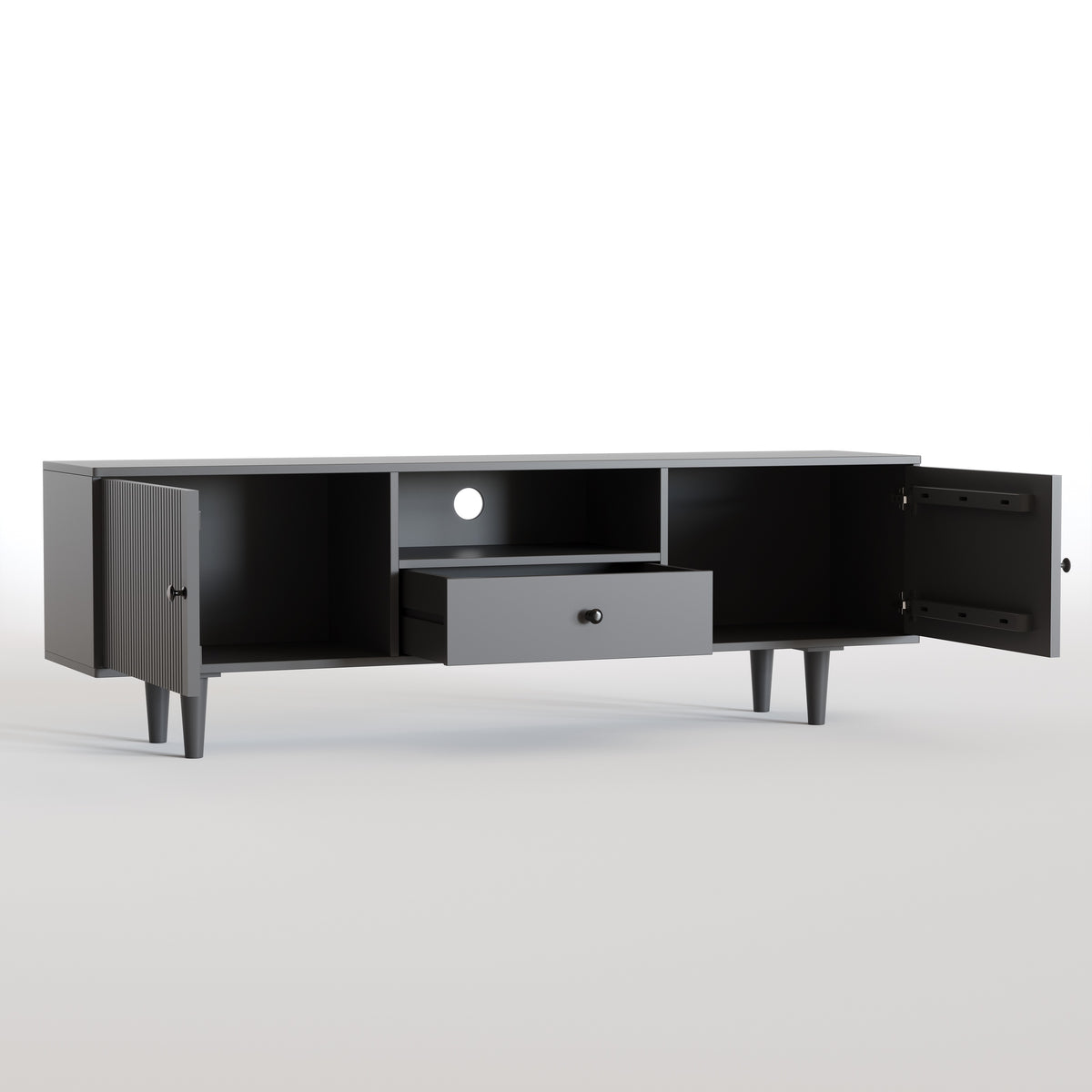 Wooden TV Stand Cabinet for Living Room & Bedroom