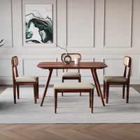 Solid Sheesham Wood 4 Seater Dining Set