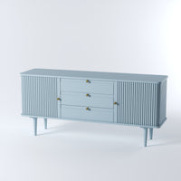 Solid Mango Wood Buffet Sideboard Cabinet with Storage