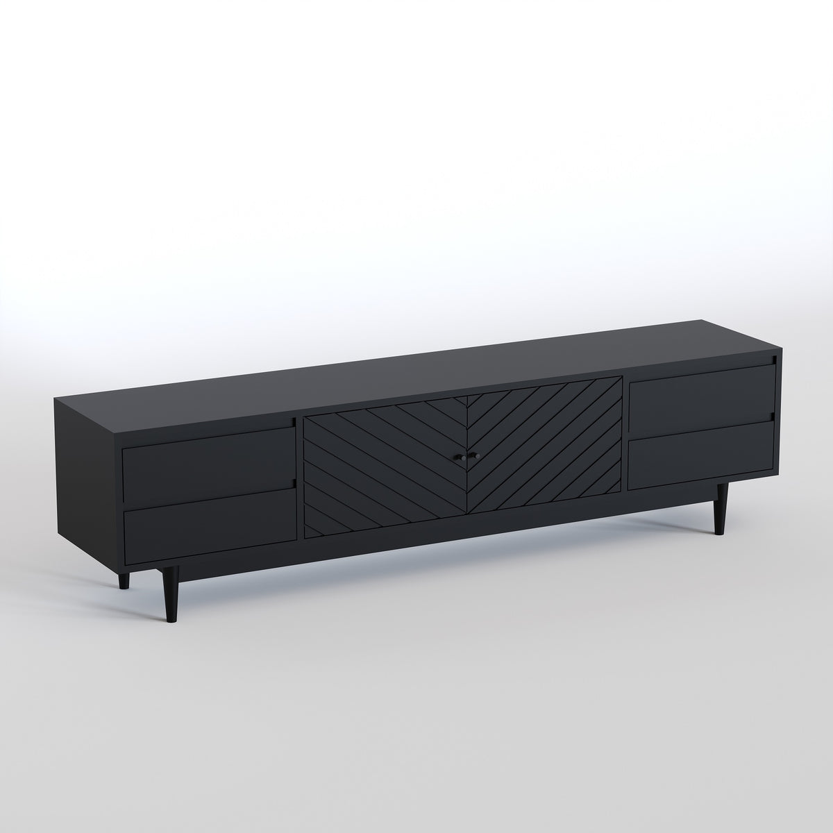 Wooden Tv Cabinet with Storage for Living Room