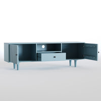 Wooden Media Unit Cabinet with Storage for Living Room