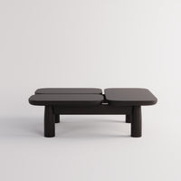 Nova Solid Wood Coffee Table for Living Room - Black Finish