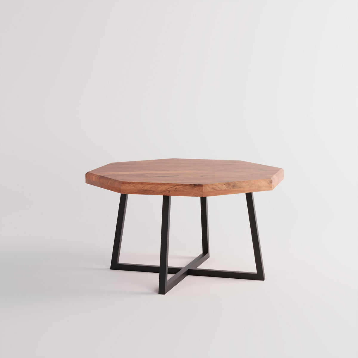 Solid Wood Round Coffee Table for Living Room