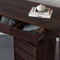 Wooden Study Table in Walnut Finish