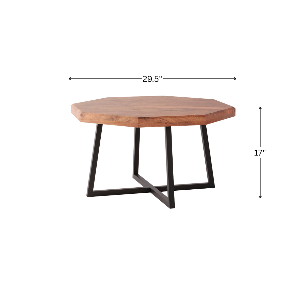 Solid Wood Round Coffee Table for Living Room