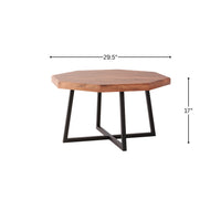 Solid Wood Round Coffee Table for Living Room