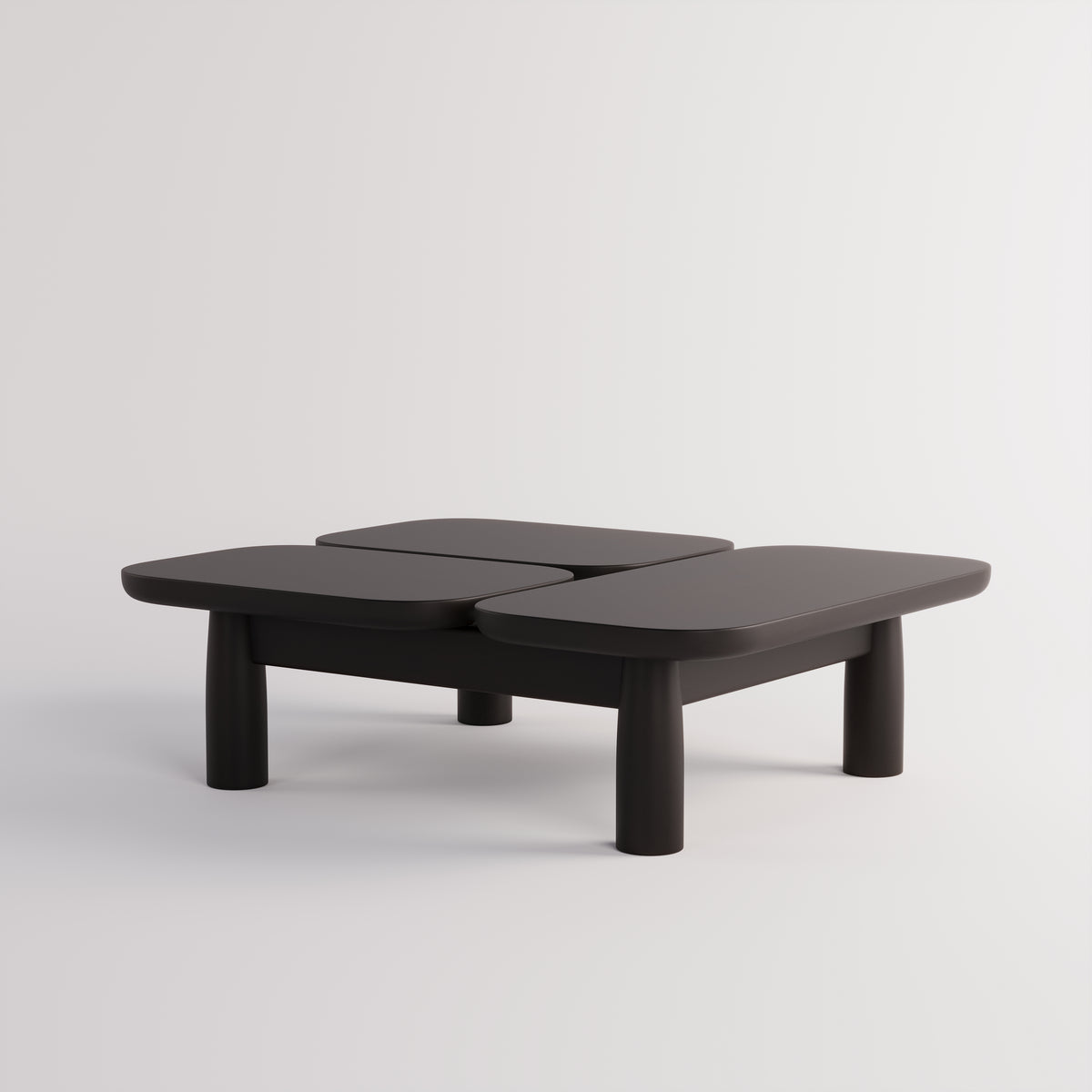 Nova Solid Wood Coffee Table for Living Room - Black Finish