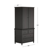 Solid Sheesham Wood Wardrobe with 2 Door Cabinet & 4 Drawers
