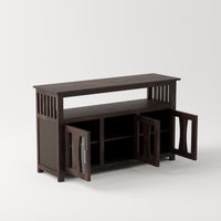 3 Door Wooden Storage Buffet Cabinet with Open Shelf