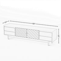 Solid Wood Tv Unit Stand for Bedroom