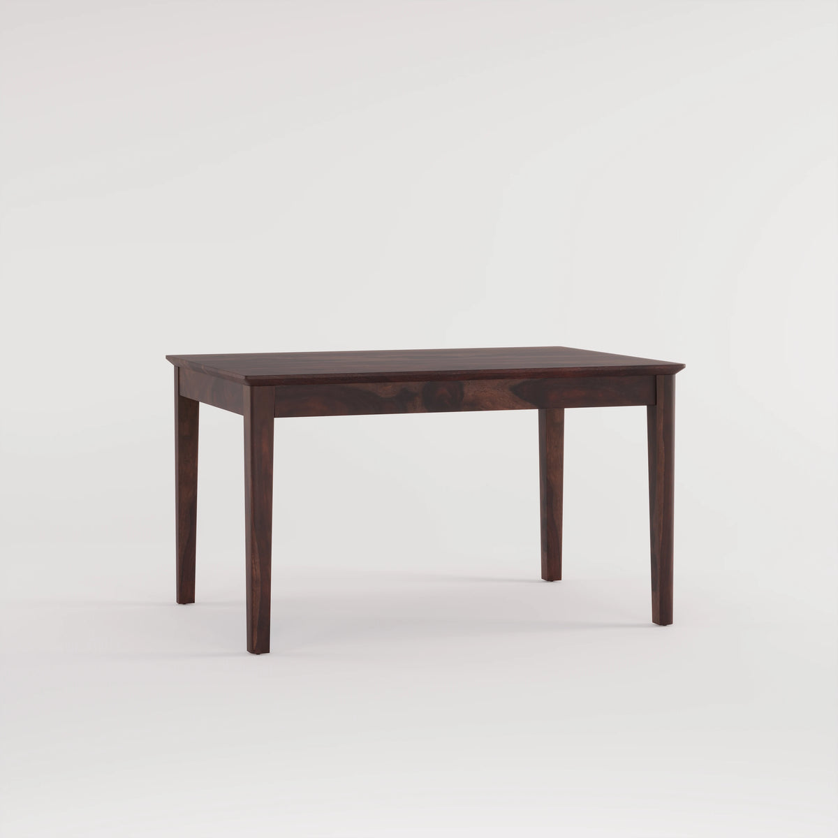 Oslo Solid Sheesham Wood 4 Seater Dining Table Set - Walnut Finish