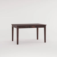 Oslo Solid Sheesham Wood 4 Seater Dining Table Set - Walnut Finish