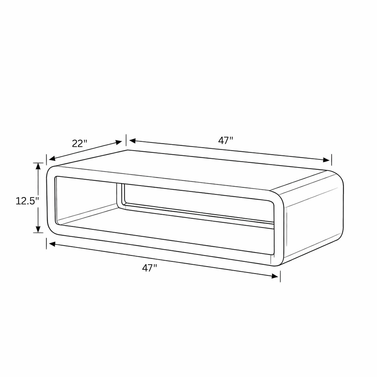 Sheesham Wood Rectangular Coffee Table