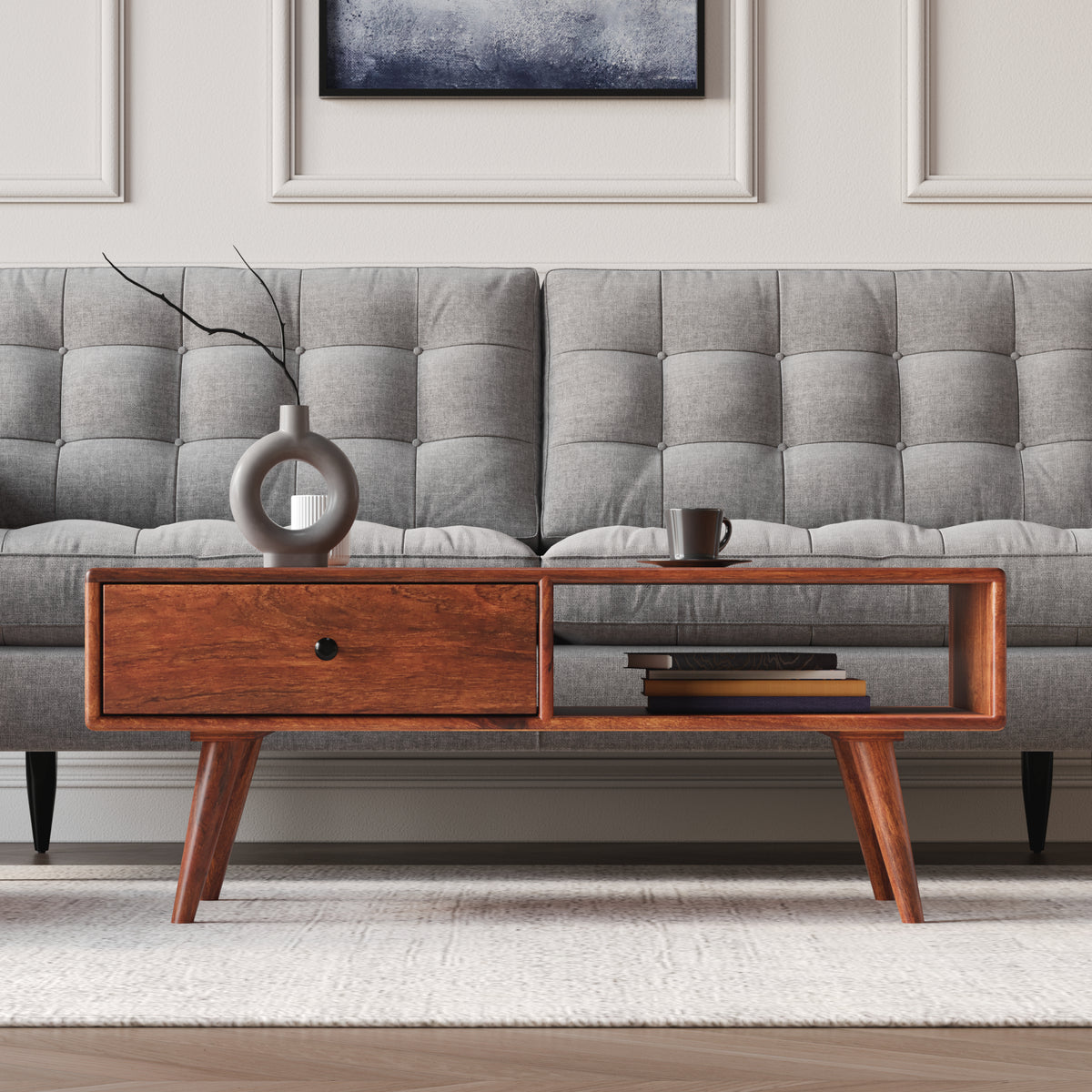 Solid Wood Coffee Table for Living Room