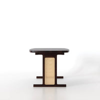 Wooden Dining Table 6 Seater in Walnut Finish