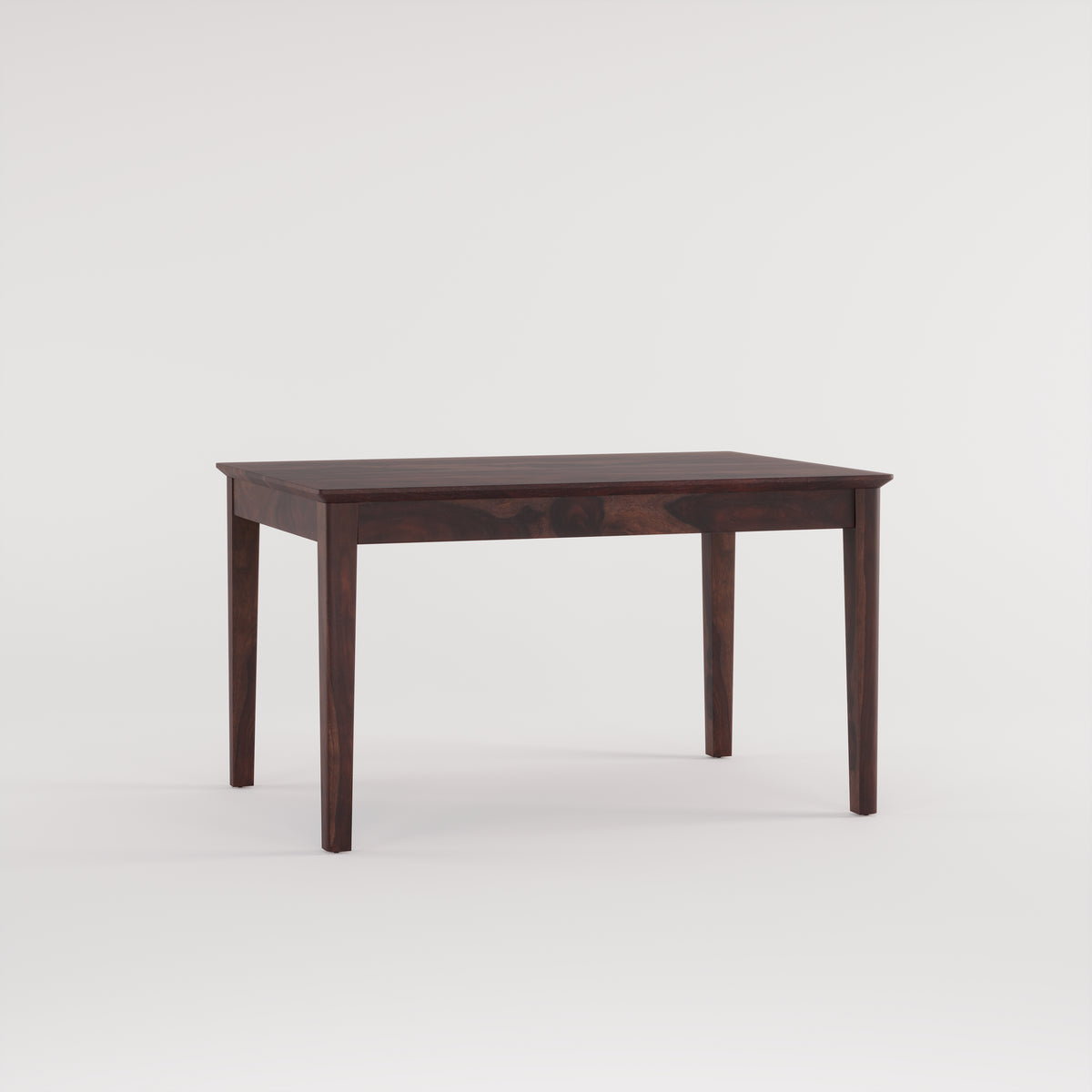 Oslo Solid Sheesham Wood 4 Seater Dining Table Set - Walnut Finish