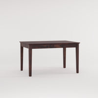 Oslo Solid Sheesham Wood 4 Seater Dining Table Set - Walnut Finish