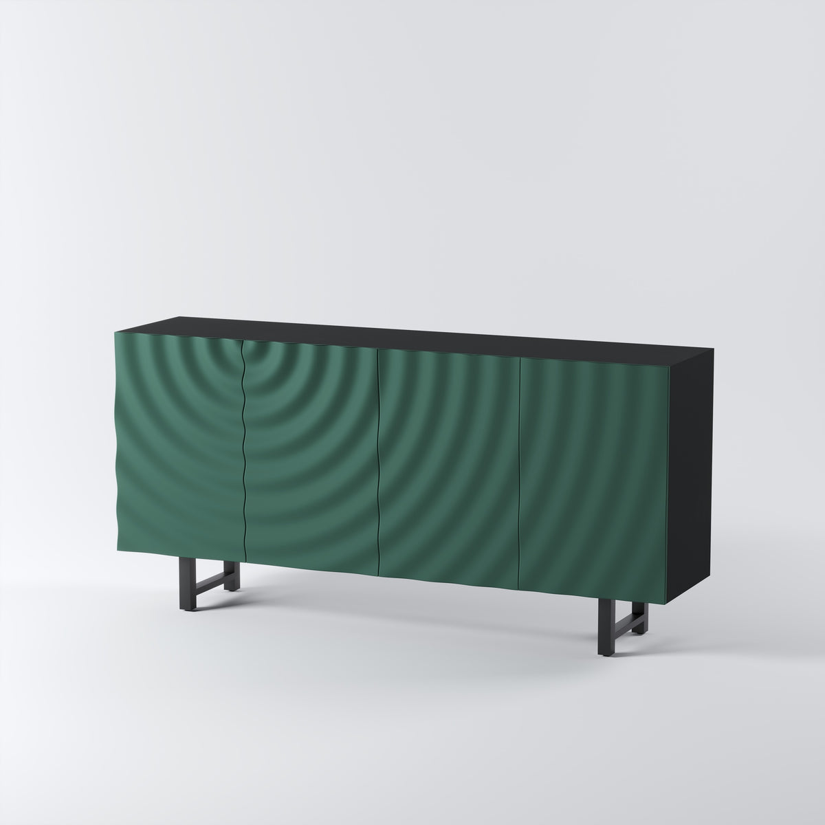 Emerald Wave Sideboard Cabinet for Living Room