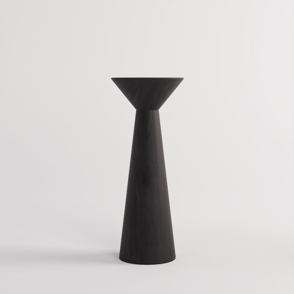 Wooden Side End Table Set of 2 | Pedestal Accent Table for Living Room