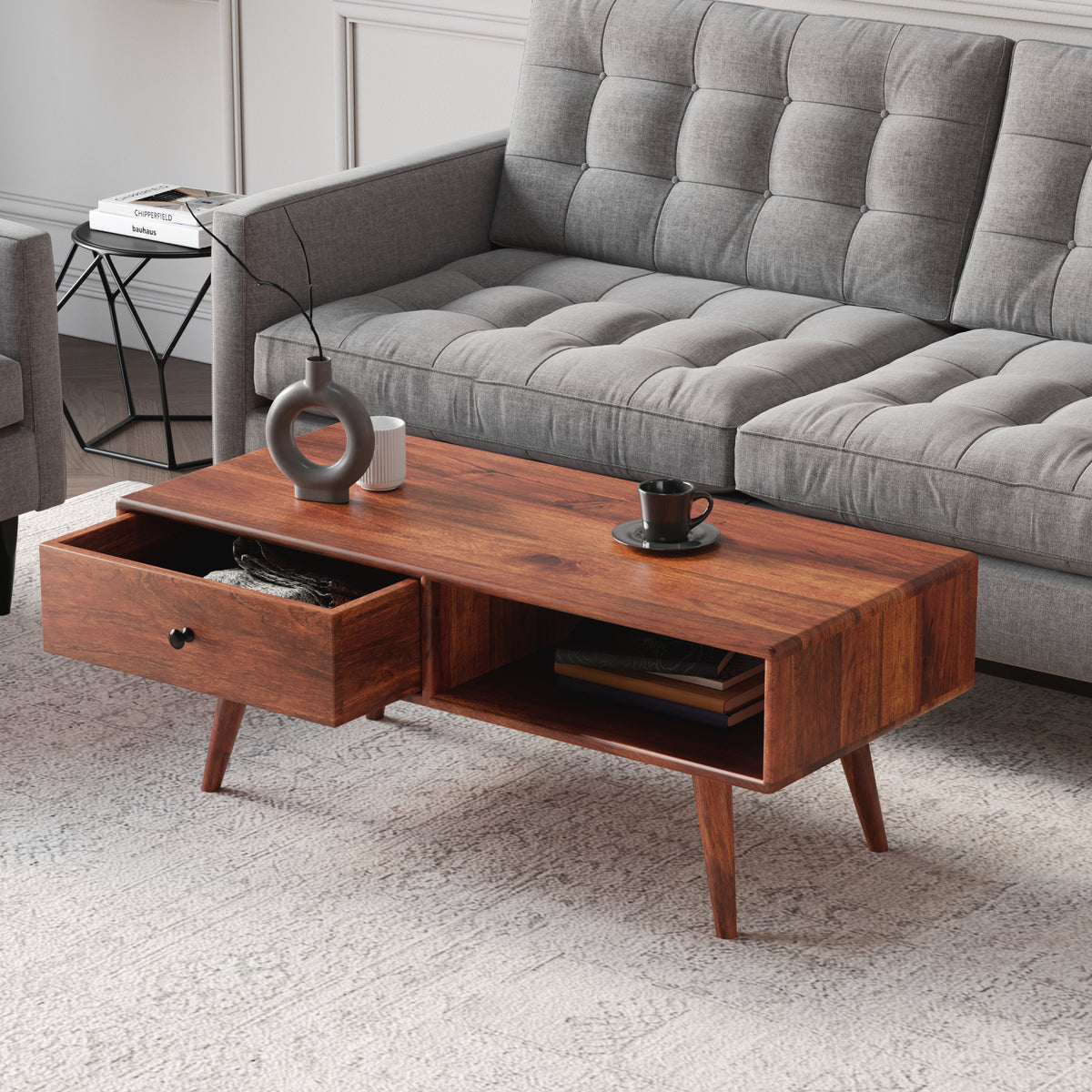 Solid Wood Coffee Table for Living Room
