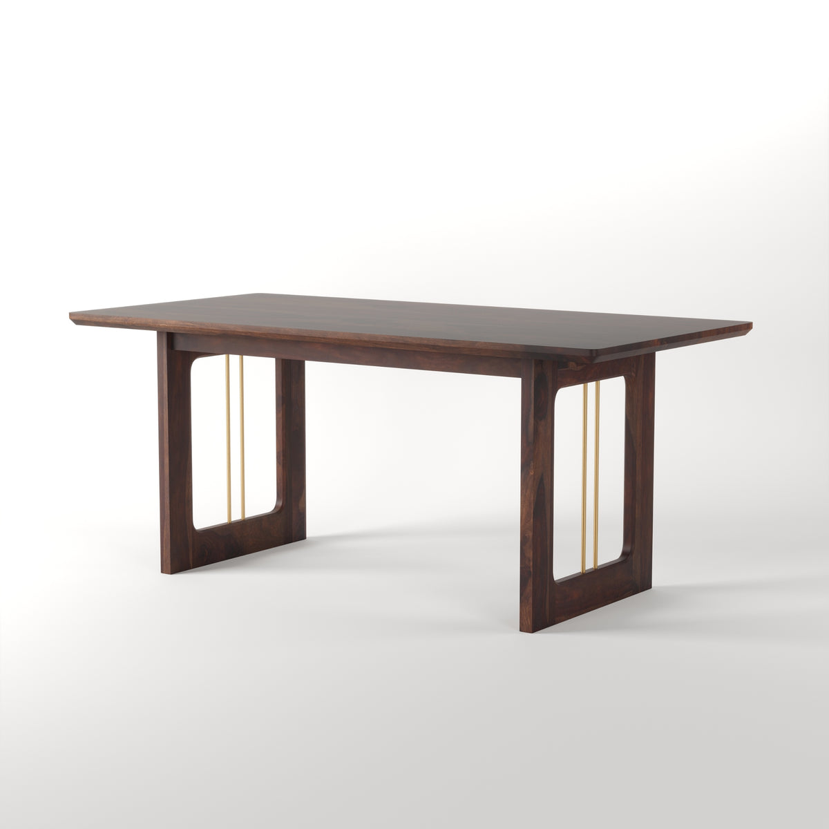 Wooden Dining Table in Walnut Finish