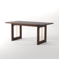 Wooden Dining Table in Walnut Finish