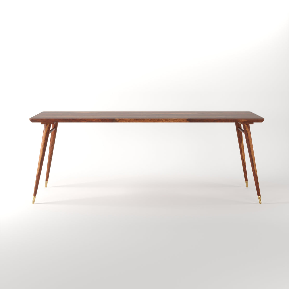 Solid Sheesham Wood Dining Table in Honey Finish