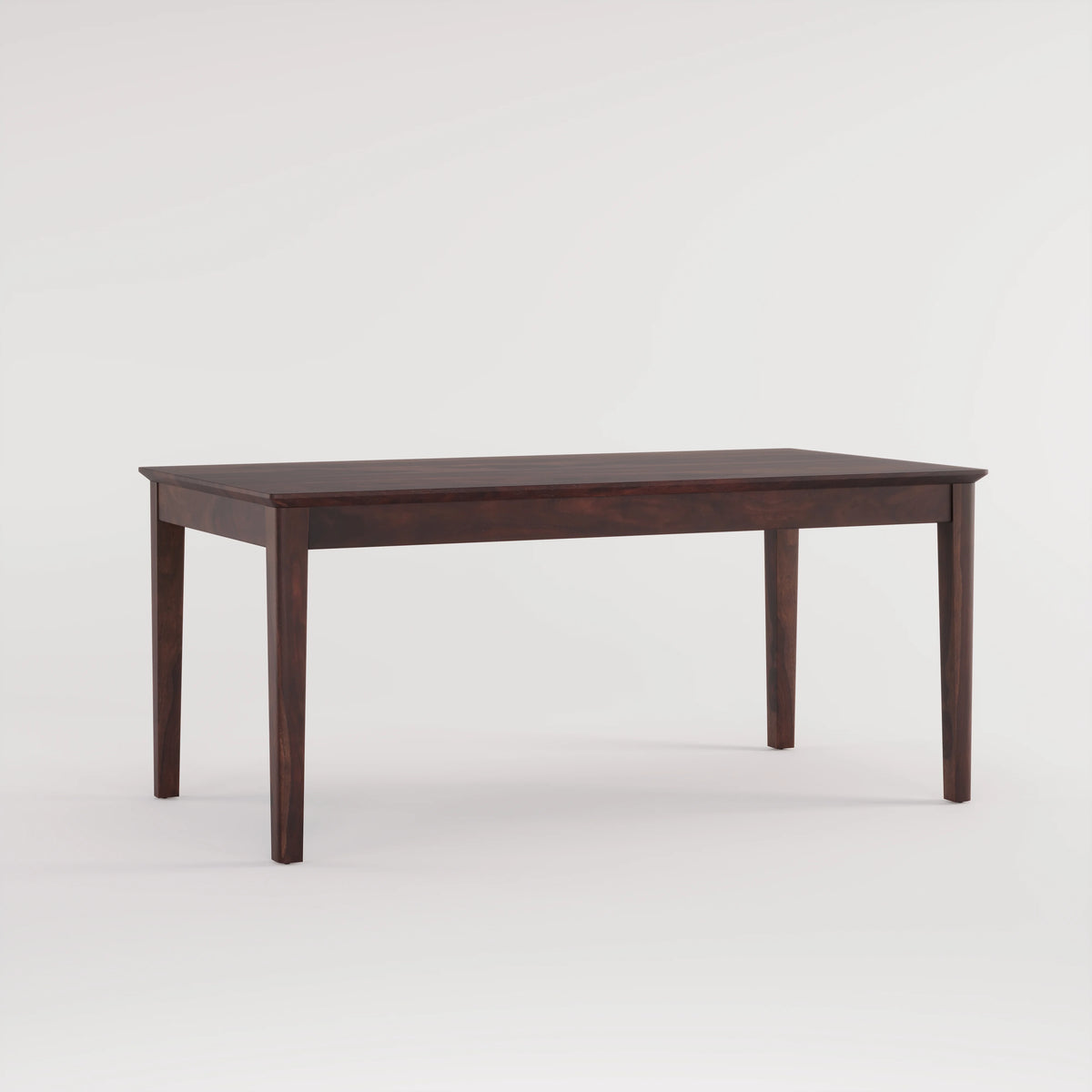 Oslo Solid Sheesham Wood 6 Seater Dining Table Set - Walnut Finish