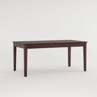Oslo Solid Sheesham Wood 6 Seater Dining Table Set - Walnut Finish