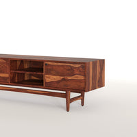 Solid Wood TV Cabinet with Storage and Drawers