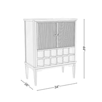 Solid Wood Bar Cabinet with Cabinet Storage