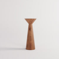 Wooden Side End Tables | Pedestal Accent Table Set for Home