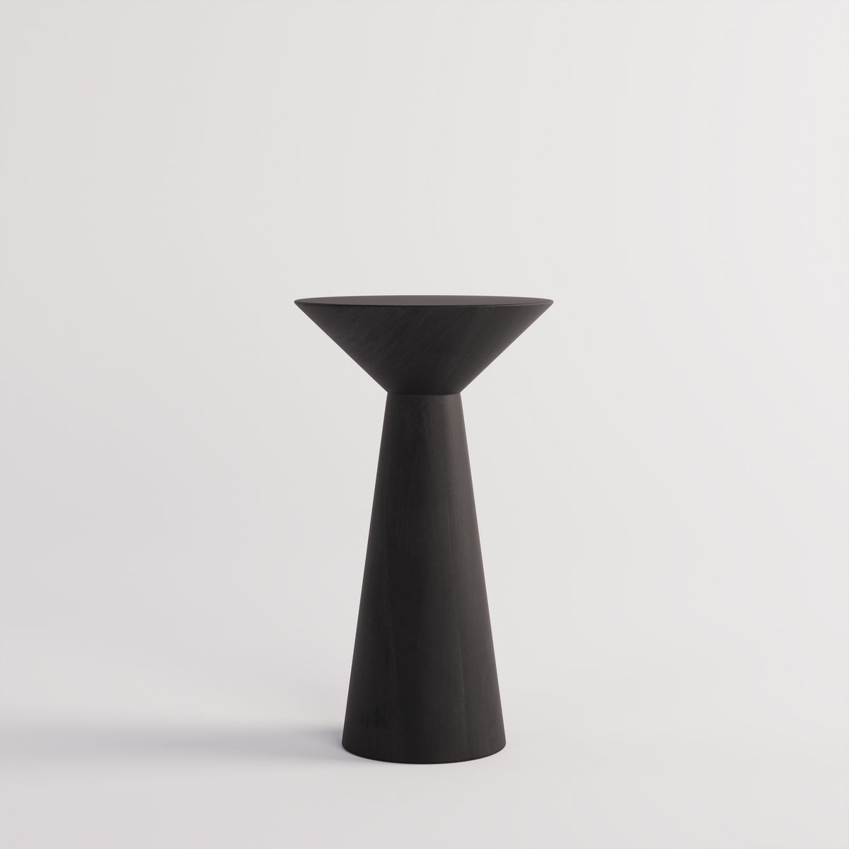 Wooden Side End Table Set of 2 | Pedestal Accent Table for Living Room
