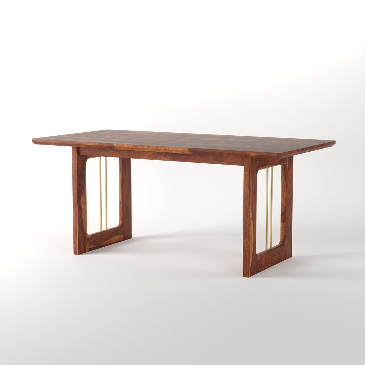 Wooden Dining Table in Walnut Finish