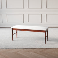 Solid Wood Dining Table 6 Seater Set with Bench for Dining Room