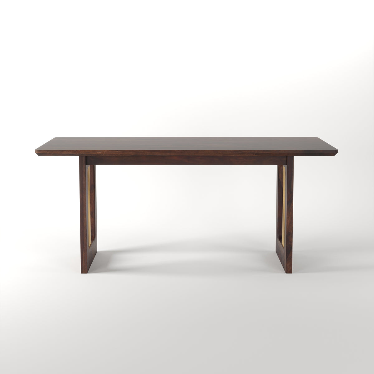 Wooden Dining Table in Walnut Finish