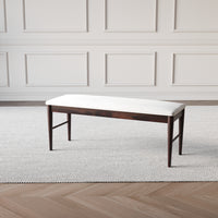 Solid Wood Dining Table 6 Seater Set with Bench for Dining Room