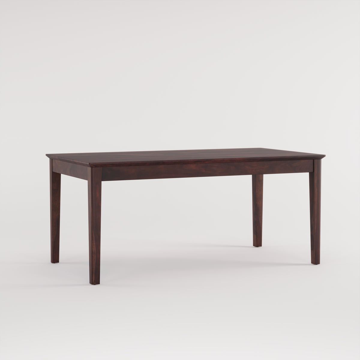 Oslo Solid Sheesham Wood 6 Seater Dining Table Set - Walnut Finish