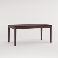 Oslo Solid Sheesham Wood 6 Seater Dining Table Set - Walnut Finish