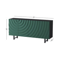 Emerald Wave Sideboard Cabinet for Living Room