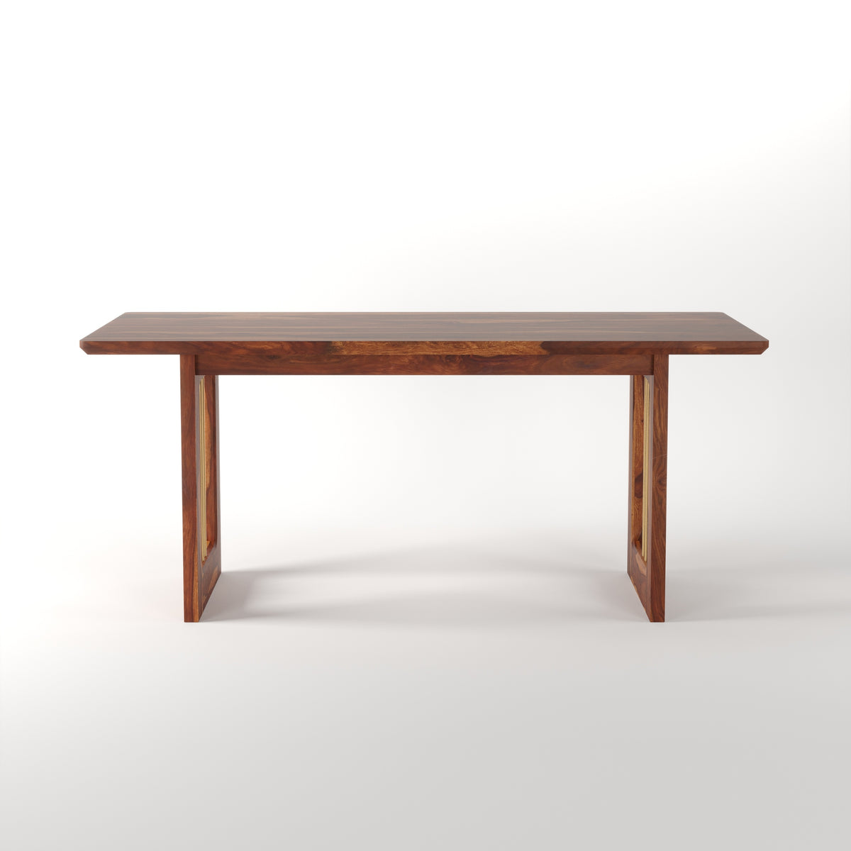 Wooden Dining Table in Walnut Finish