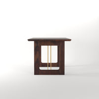 Wooden Dining Table in Walnut Finish