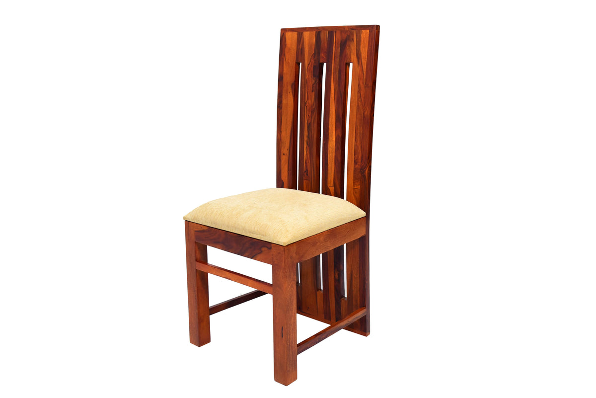 Solid Wood Dining Table 6 Seater Set for Dining Room in Honey Finish