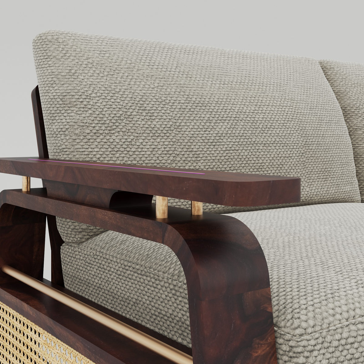 Solid Wood 5 Seater Sofa Set