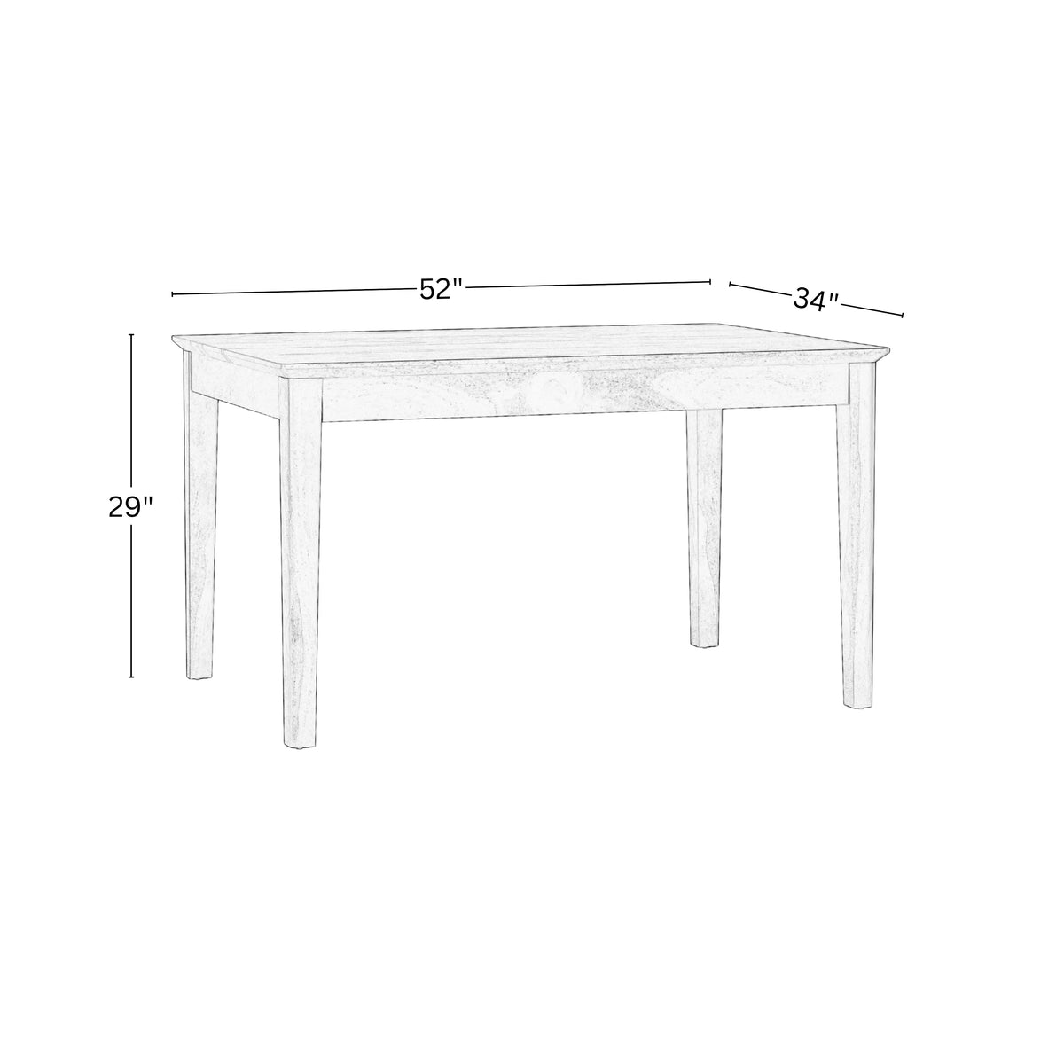 Oslo Solid Sheesham Wood 4 Seater Dining Table Set - Honey Finish