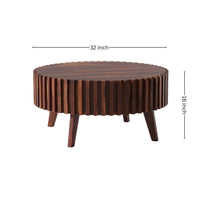 Sheesham Wood Round Coffee Table